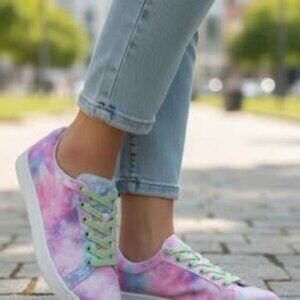 Rampage Women's Holly Sneaker Blue/Pink Size 7 NEW